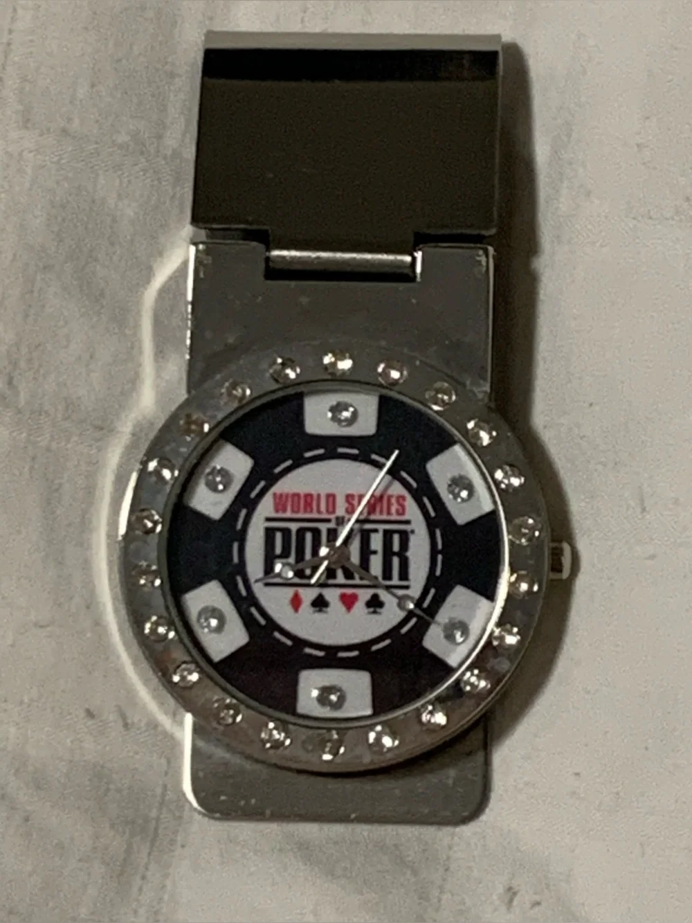 World Series of Poker - Poker Chip Watch & Money Clip in Silver-Tone